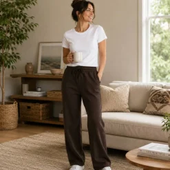 Women's Regular Fit Open Bottom Fleece Jogger Sweatpants (S-3XL)