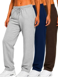 Women's Regular Fit Open Bottom Fleece Jogger Sweatpants (S-3XL)