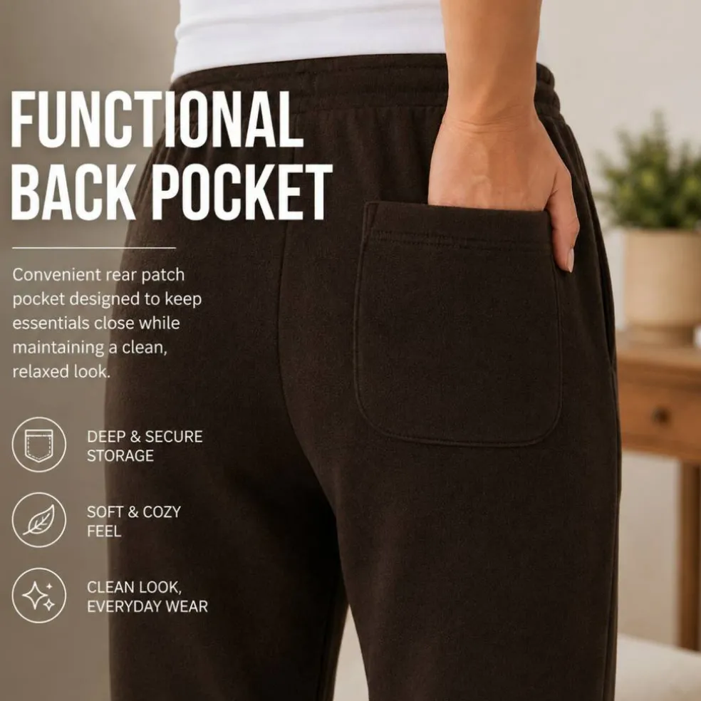 Women's Regular Fit Open Bottom Fleece Jogger Sweatpants (S-3XL)