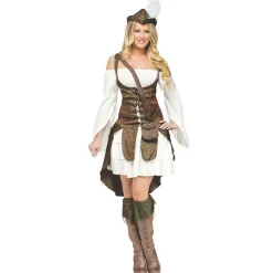 Women's Robin Hood Costume Dress Cap Bag