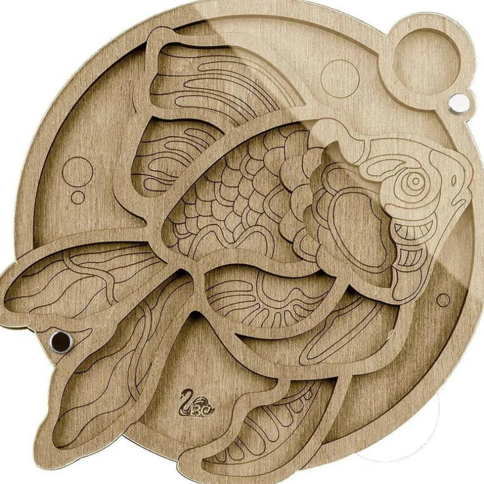 Wonderland Crafts 5.75" Fish Bead Organizer with Transparent Cover