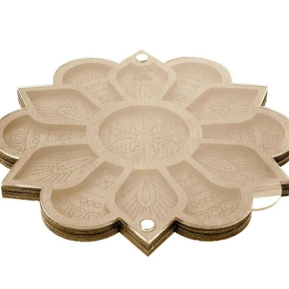 Wonderland Crafts 5.75" Mandala Bead Organizer with Transparent Cover