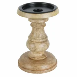 Wood Carved Pillar Candle Holder by Ashland®