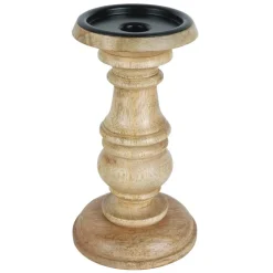 Wood Carved Pillar Candle Holder by Ashland®