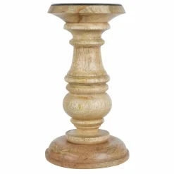 Wood Carved Pillar Candle Holder by Ashland®