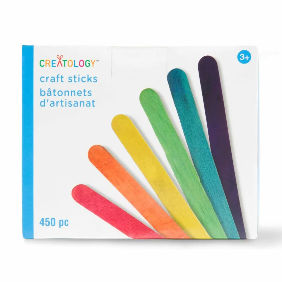 Wood Craft Sticks, Primary Colors by Creatology™