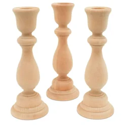 Wooden Candlestick Holders Set Multiple Sizes Available, Unfinished | Woodpeckers