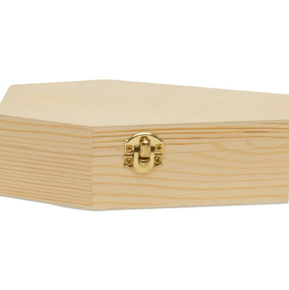 Wooden Coffin Box, Multiple Sizes, Unfinished, Halloween Decor, Pet Casket | Woodpeckers