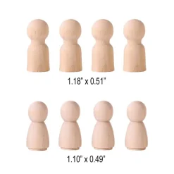 1" Wooden Peg People by Creatology™