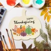 Wooden Pumpkins Ornaments to Paint Halloween Thanksgiving