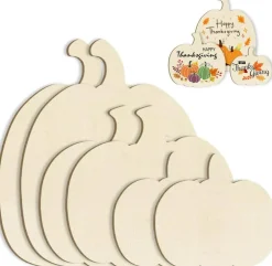 Wooden Pumpkins Ornaments to Paint Halloween Thanksgiving