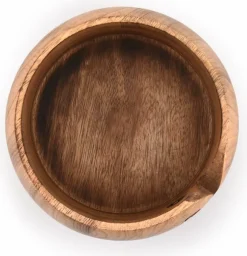 Wooden Yarn Bowl for Knitting and Crochet, Handmade Mango Wood Yarn Holder with Spiral Cutout, Portable Yarn Storage Bowl for Women Crafters, Crochet Accessories Gift