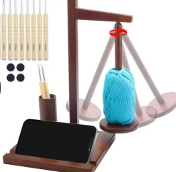 Wooden Yarn Holder for Crocheting