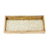 Wood & Glass Mosaic Vanity Tray, 12" | Silver Mosaic Finish