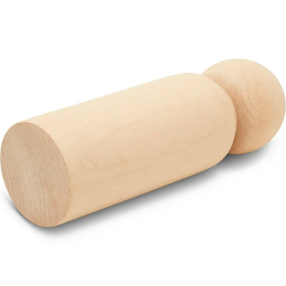 Wood Peg Doll People Unfinished Multiple Sizes Dad, for Crafts & Play | Woodpeckers