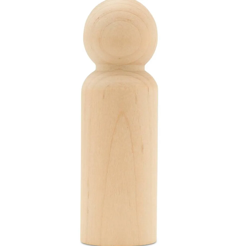 Wood Peg Doll People Unfinished Multiple Sizes Dad, for Crafts & Play | Woodpeckers