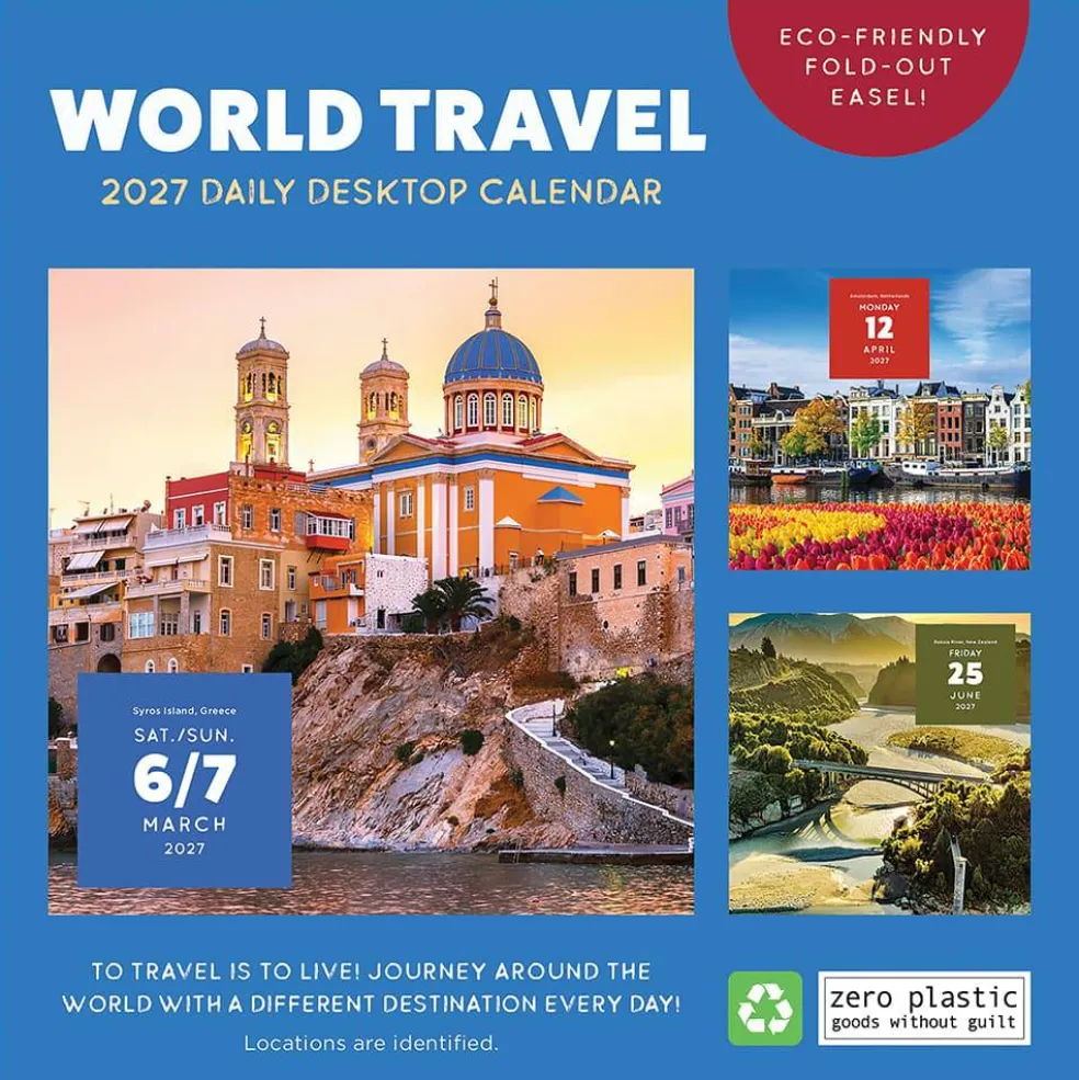 2027 World Travel Daily Desktop Calendar