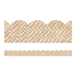 Woven Bamboo Scalloped Border True To You