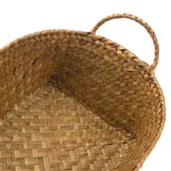 Woven Rattan Baskets - Set of 3, Perfect for Kitchen Storage and Organizing Fruits