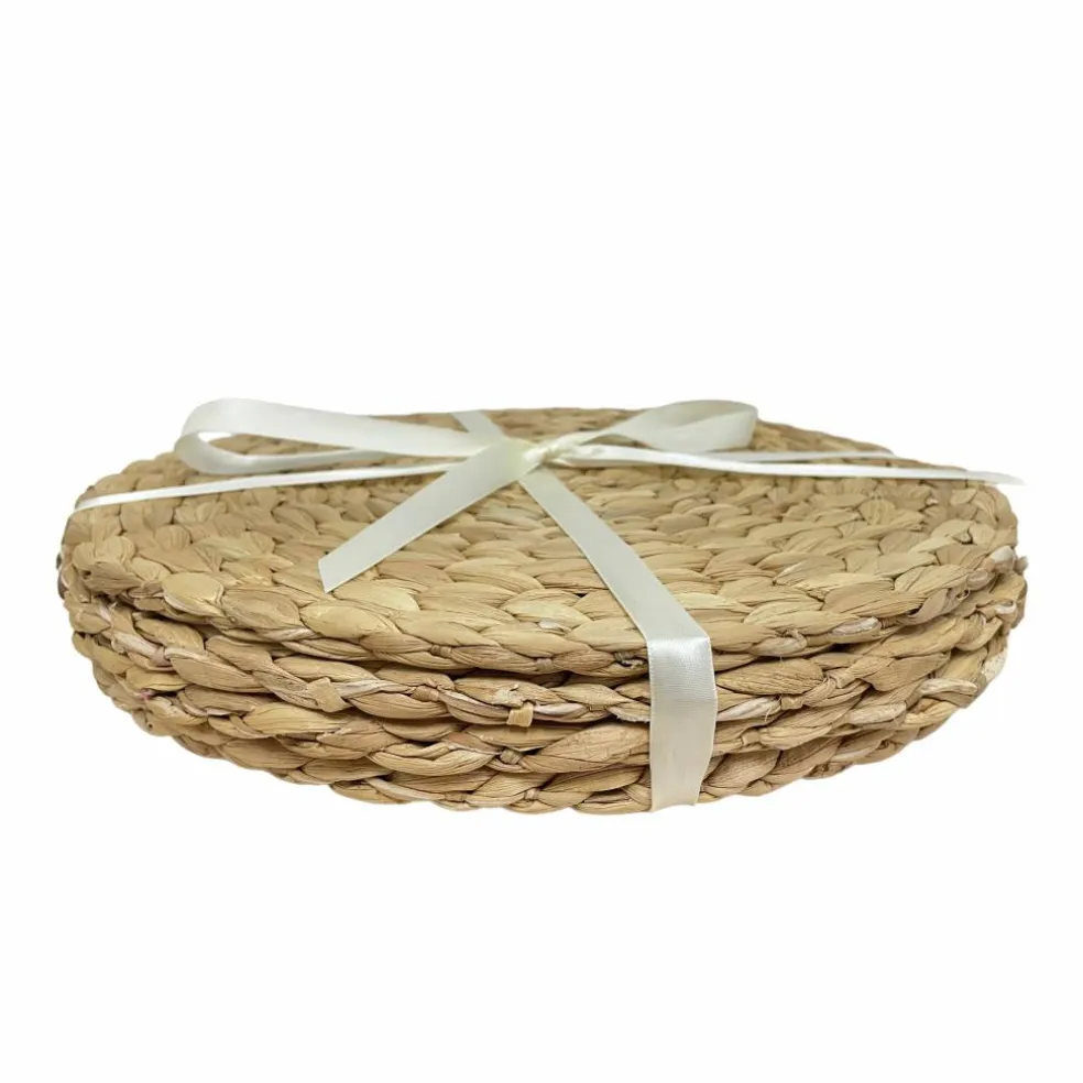 14" Woven Water Hyacinth Decorative Chargers, 4ct. by Celebrate It™
