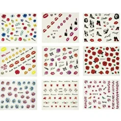 Wrapables Beauty Nail Art Nail Stickers 3d Flower Stickers Set DIY Nail Art, 50 Sheets (2500+ Nail Decal Stickers)