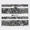 Wrapables Black & White Lace Nail Stickers Fashionable 3D Nail Art (20 sheets)