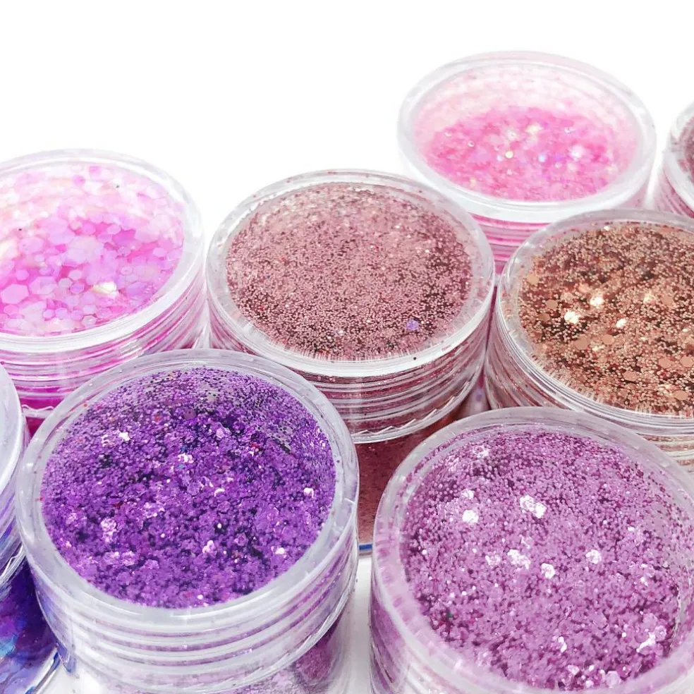 Wrapables Chunky Glitter for Hair Face Makeup Nail Art Decoration (8 Colors)