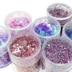 Wrapables Chunky Glitter for Hair Face Makeup Nail Art Decoration (8 Colors)