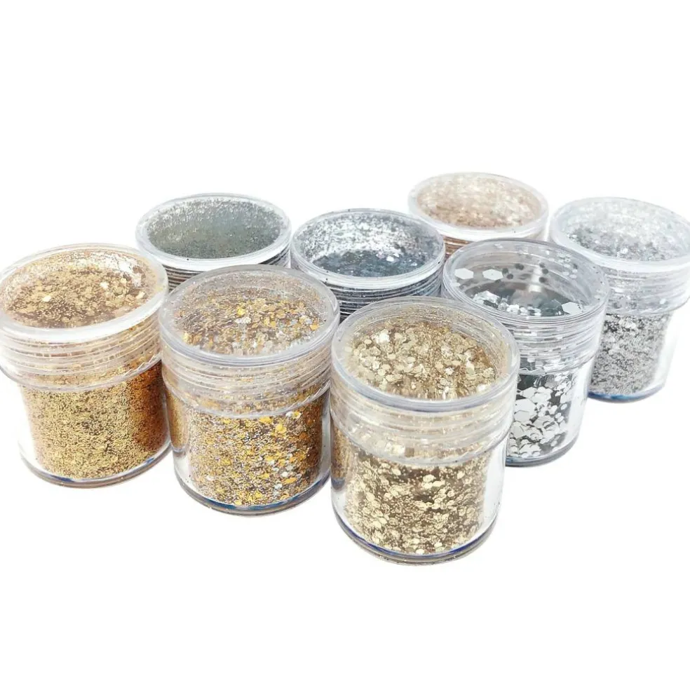 Wrapables Chunky Glitter for Hair Face Makeup Nail Art Decoration (8 Colors)