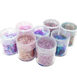 Wrapables Chunky Glitter for Hair Face Makeup Nail Art Decoration (8 Colors)