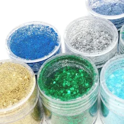 Wrapables Chunky Glitter for Hair Face Makeup Nail Art Decoration (8 Colors)