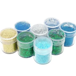Wrapables Chunky Glitter for Hair Face Makeup Nail Art Decoration (8 Colors)