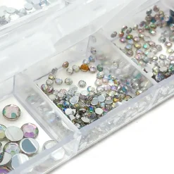 Wrapables Dazzling Nail Art Rhinestones Nail Manicure with Plastic Case