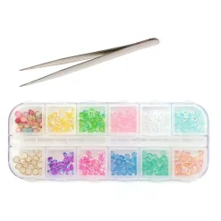 Wrapables Dazzling Nail Art Rhinestones Nail Manicure with Plastic Case