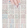 Wrapables Glitter Stars & Flowers Nail Stickers Sparkly Nail Art (24 sheets)