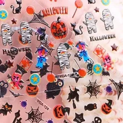 Wrapables Halloween Nail Stickers Nail Art Set Ghost Stickers Bat Nail Art (24 Sheets)
