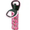 Wrapables Insulated Neoprene Wine Tote, One Bottle / Pink Roses