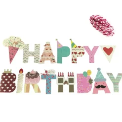Wrapables Multi-Print Triangle Pennant and Birthday Banners Party Decorations