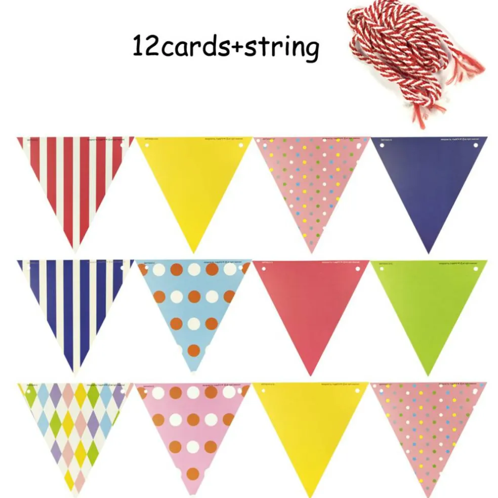 Wrapables Multi-Print Triangle Pennant and Birthday Banners Party Decorations