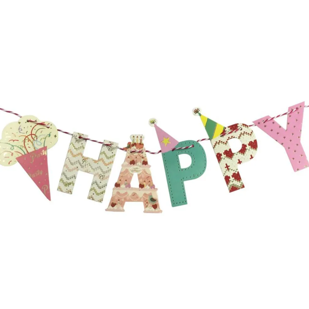Wrapables Multi-Print Triangle Pennant and Birthday Banners Party Decorations