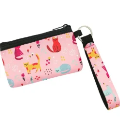 Wrapables Neoprene Mini Wristlet Wallet / Credit Card ID Holder with Lanyard