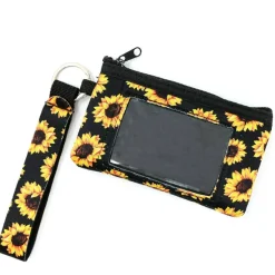 Wrapables Neoprene Mini Wristlet Wallet / Credit Card ID Holder with Lanyard