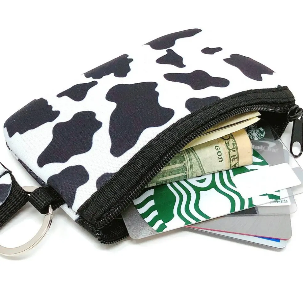 Wrapables Neoprene Mini Wristlet Wallet / Credit Card ID Holder with Lanyard