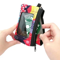 Wrapables Neoprene Mini Wristlet Wallet / Credit Card ID Holder with Lanyard