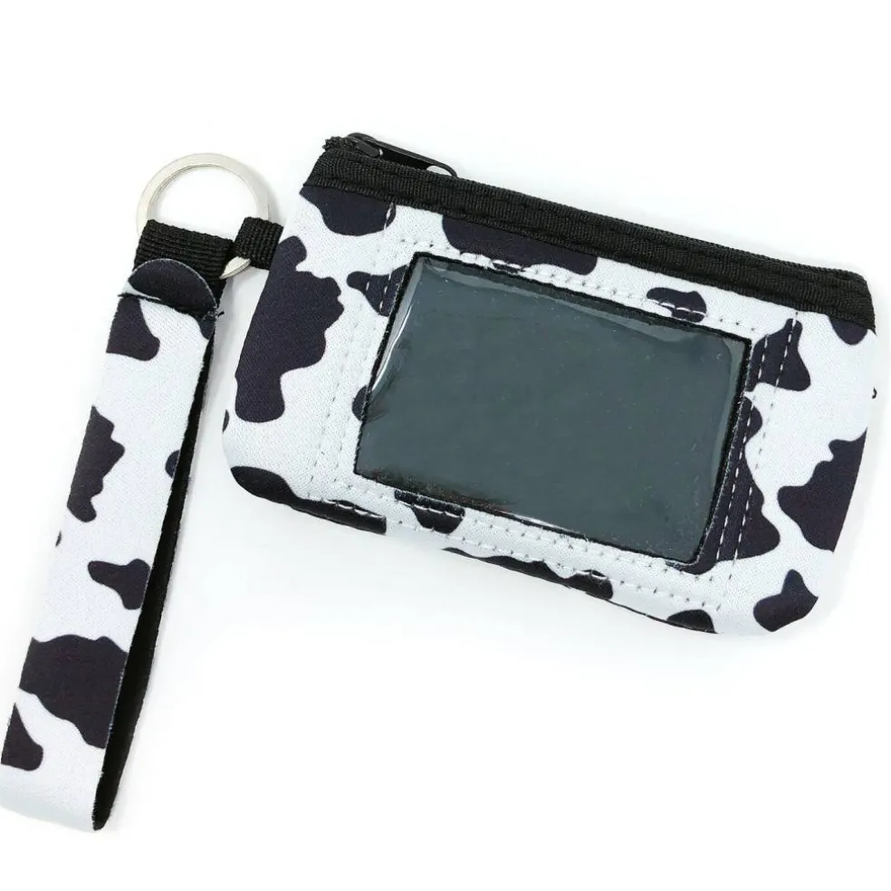 Wrapables Neoprene Mini Wristlet Wallet / Credit Card ID Holder with Lanyard