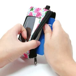 Wrapables Neoprene Mini Wristlet Wallet / Credit Card ID Holder with Lanyard