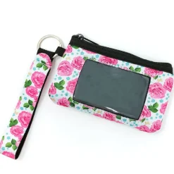 Wrapables Neoprene Mini Wristlet Wallet / Credit Card ID Holder with Lanyard