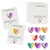 Wrapables Pocket Hug Valentines Day Token Heart Gift with Greeting Card (Set of 8)