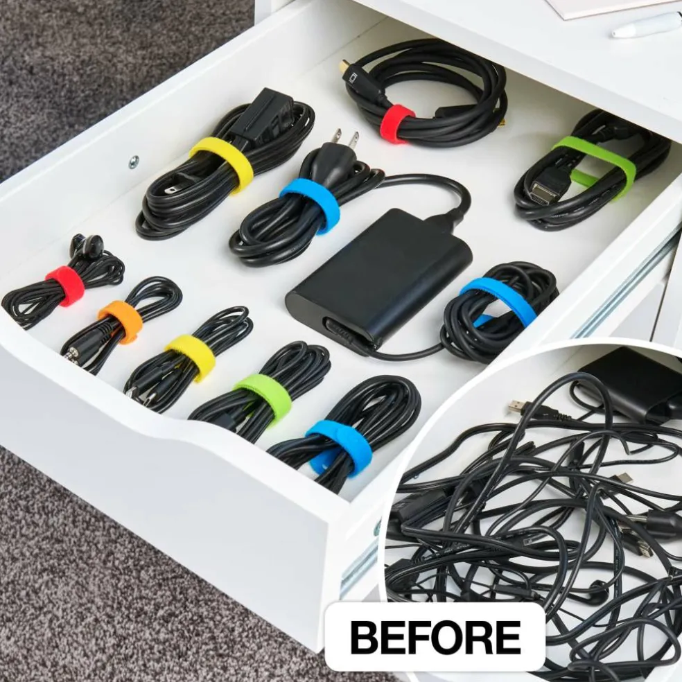 Wrap-It Storage® 6" Multicolor Self-Gripping Cable Ties, 30ct.