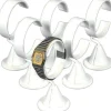 6 Wrist Watch White Leather Jewelry Showcase Display